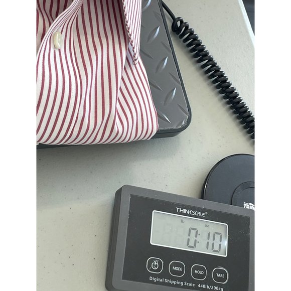 Paul Fredrick Stripe Button Down Shirt Men 17 1/2 White Red Career Office Preppy - Picture 8 of 8